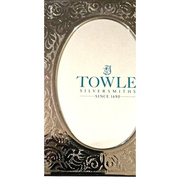 Towle Silversmiths Silver-Plated Velvet Lined Photo Album 6x7 Elegant Design - Picture 2 of 5